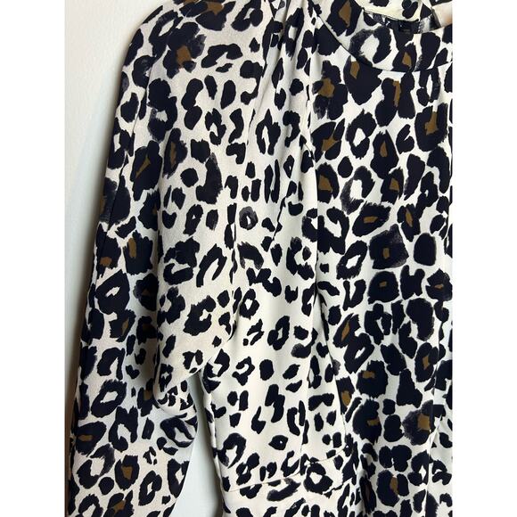 A.L.C Designer Leopard Mafia Wife Luxury Size 4 Business Long Sleeve Knee - Picture 4 of 9
